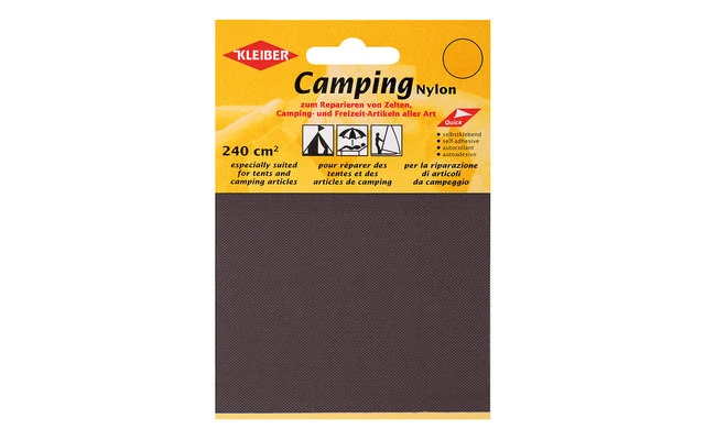 Kleiber Camping Nylon Reparaturflicken Dunkelbraun (2 Stück) 3 Kleiber Camping Nylon Reparaturflicken Dunkelbraun (2 Stück) – Bild 3