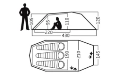 Nordisk Oppland 3 PU Trekkingzelt Für 3 Personen Dark Olive -Abenteuer Zelt Verkauf 589723 4290999