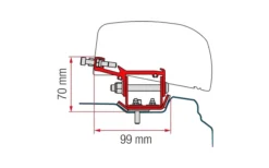 Fiamma Markisenadapter-Kit Renault Trafic L2 - Deep Black - LHD + RHD