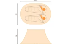 Regatta Malawi 2-Personen-Pop-Up-Festivalzelt Rot