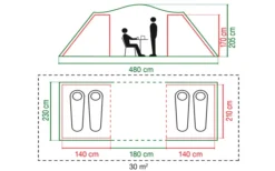 Coleman Spruce Falls 4 Tunnelzelt -Abenteuer Zelt Verkauf 629239 4441127