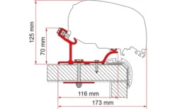 Fiamma Adapter Carthago Malibu 340 Markisenadapter Für Fiamma F80 / F65 340 -Abenteuer Zelt Verkauf 656061 4532355