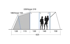 Outwell Avondale 5PA Tunnelzelt -Abenteuer Zelt Verkauf 737549 4971986