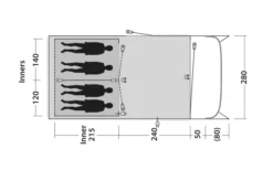 Outwell Greenwood 4 Tunnelzelt -Abenteuer Zelt Verkauf 748523 5009078