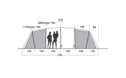 Easy Camp Huntsville Twin 800 Tunnelzelt Für 8 Personen -Abenteuer Zelt Verkauf 782501 5172614