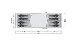 Easy Camp Huntsville Twin 800 Tunnelzelt Für 8 Personen -Abenteuer Zelt Verkauf 782504 5172620