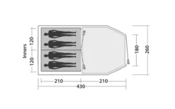 Easy Camp Huntsville 400 Tunnelzelt Für 4 Personen -Abenteuer Zelt Verkauf 782846 5185703